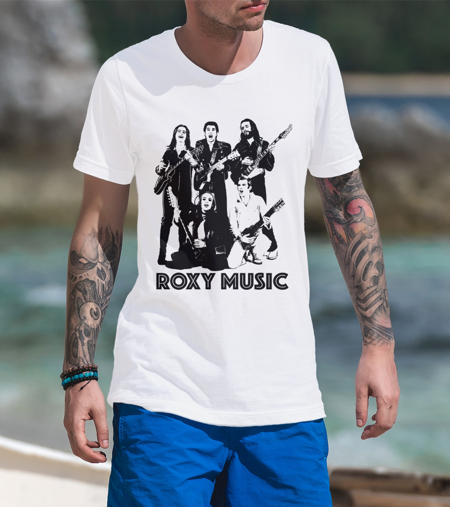 Roxy Music Band Members With Guitars T-Shirt