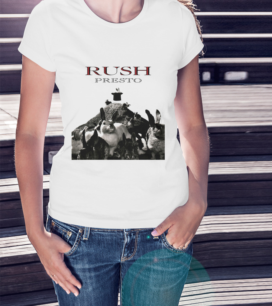 Rush Presto Album Cover Rabbits And Top Hat T-Shirt