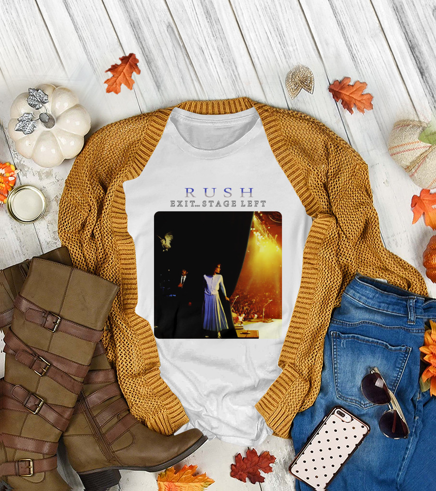 Rush Exit Stage Left Iconic Concert Photo Album Cover T-Shirt