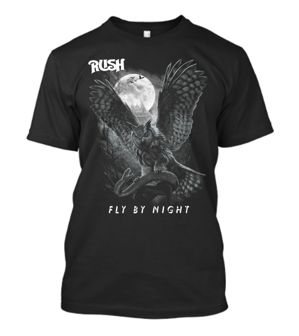 Rush Fly By Night Owl And Full Moon T-Shirt