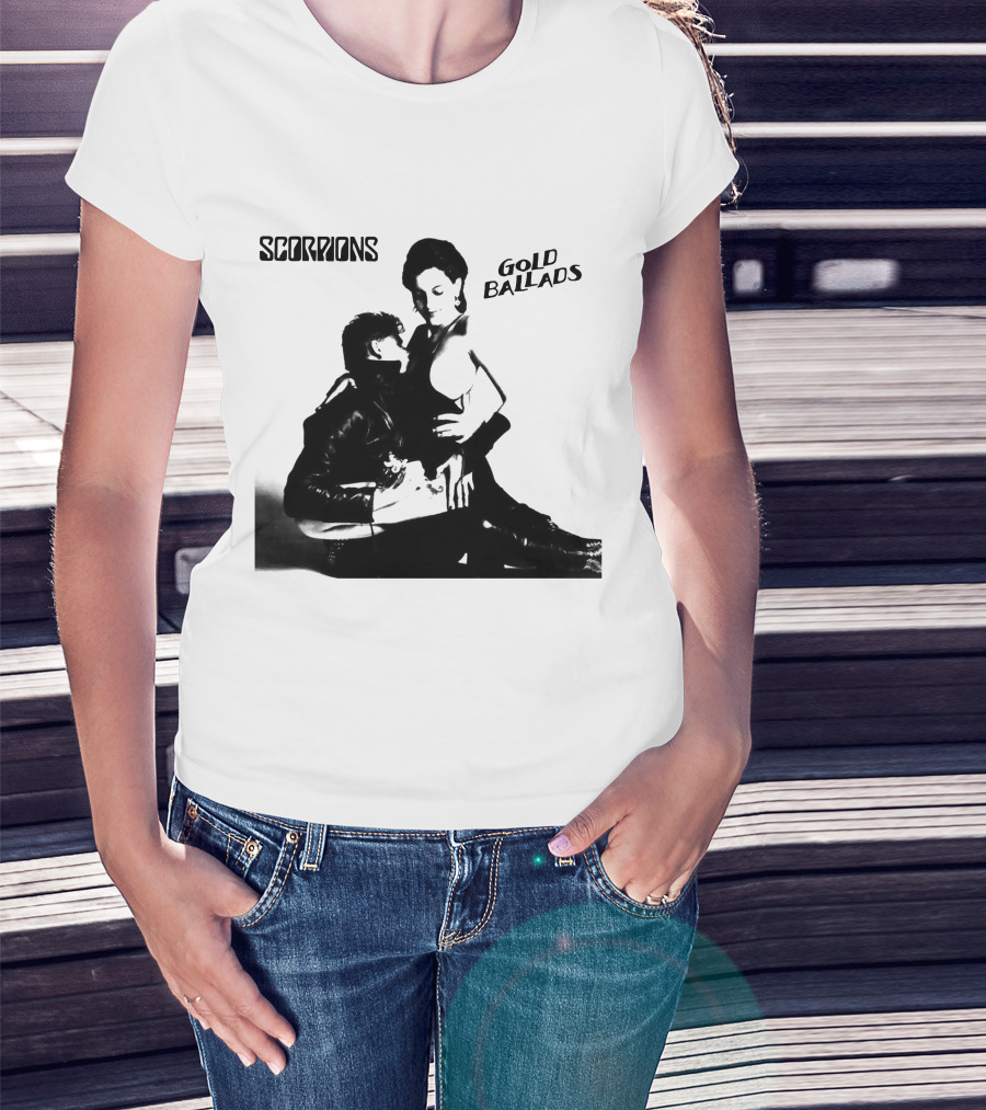 Scorpions Gold Ballads Album Cover Black And White Art Scp T-Shirt