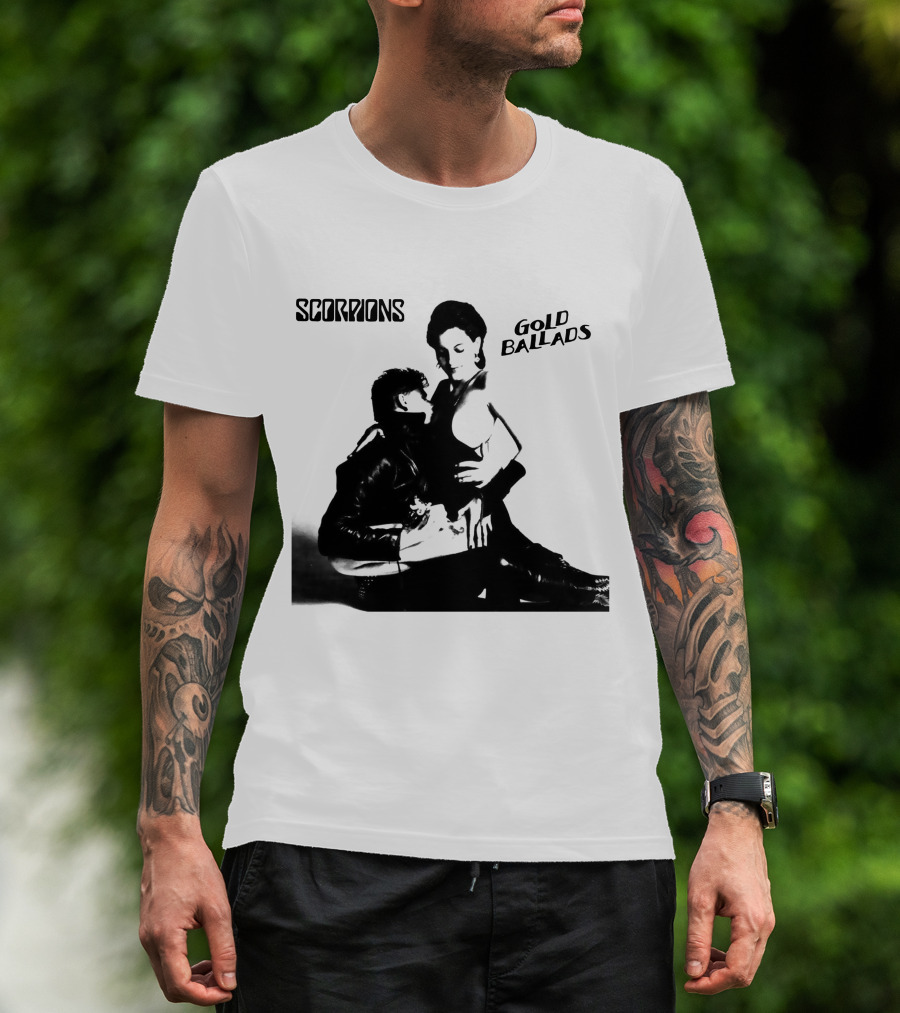 Scorpions Gold Ballads Album Cover Black And White Art Scp T-Shirt