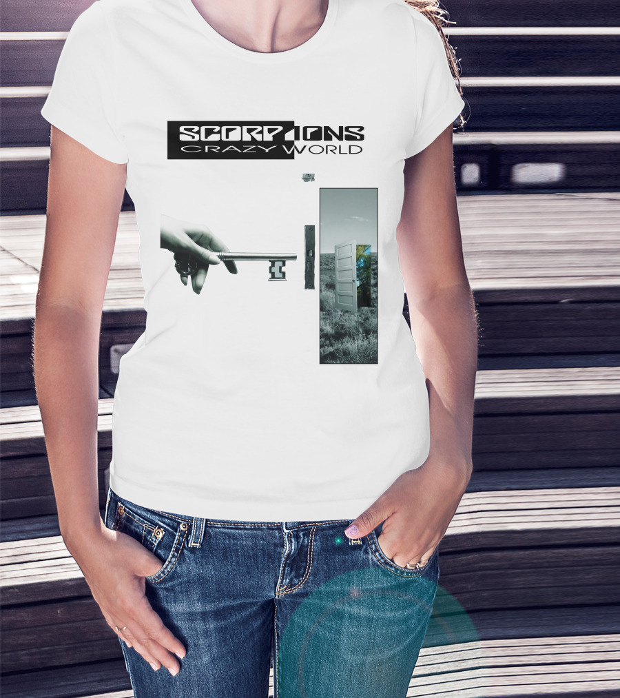 Scorpions Crazy World Key And Door Landscape T-Shirt