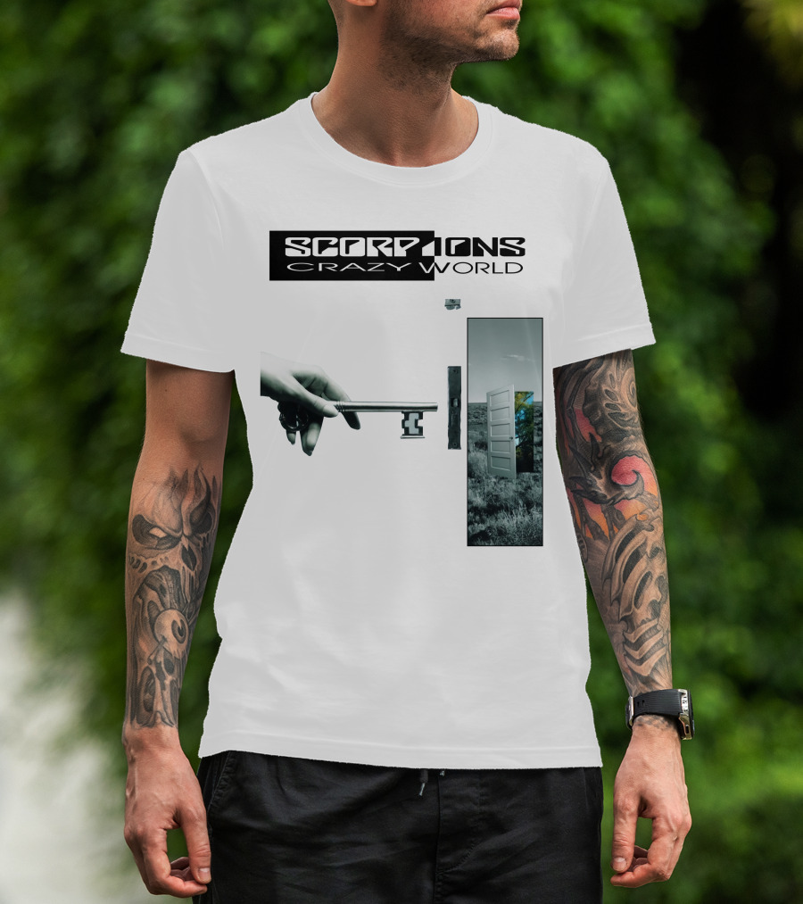 Scorpions Crazy World Key And Door Landscape T-Shirt