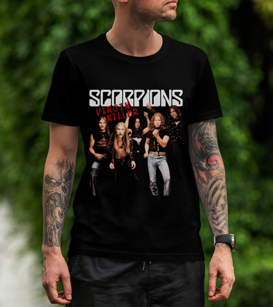 Scorpions Virgin Killer Album Cover Band Photo T-Shirt