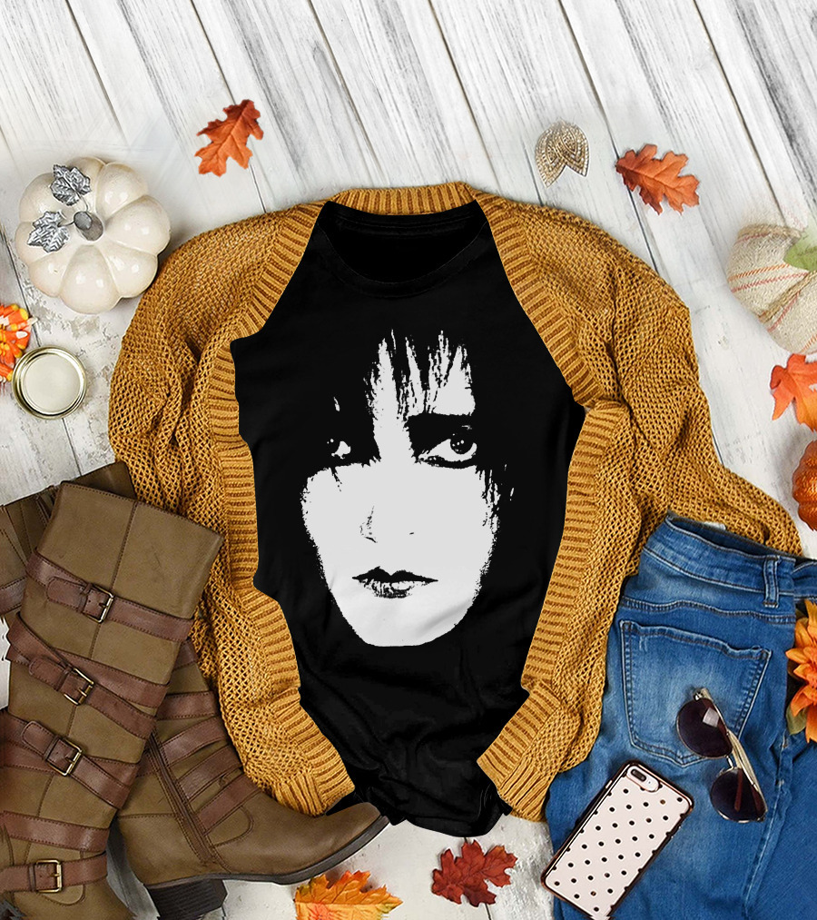Satb 7 Siouxsie Sioux Monochrome Face T-Shirt
