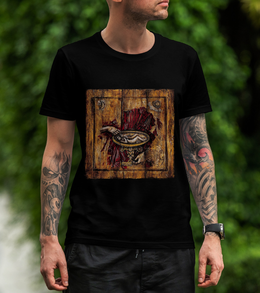 Hand Holding Mystical Bowl On Wooden T-Shirt