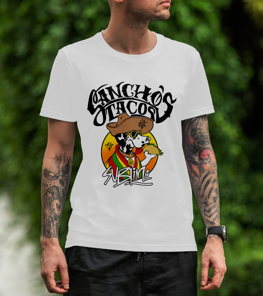 Sancho's Tacos Sublime Cow Eating Taco T-Shirt