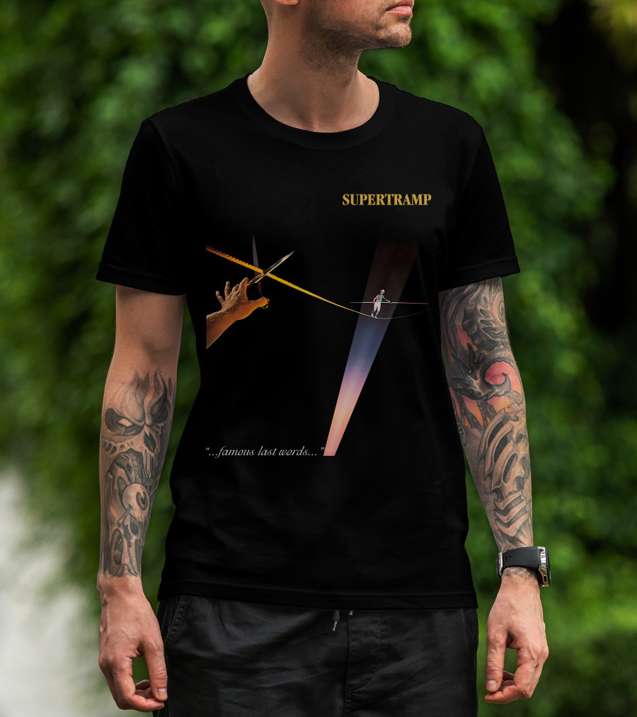 Supertramp Famous Last Words Album Cover Art Tightrope Balancing Act T-Shirt