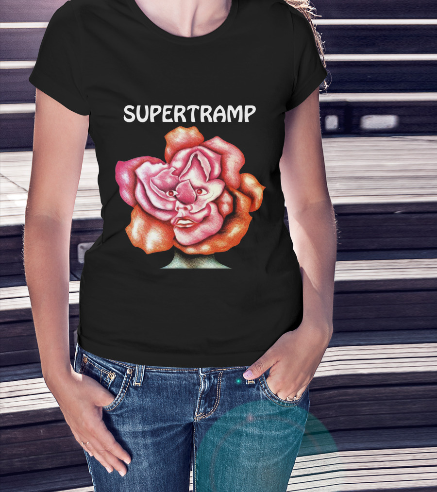 Supertramp Surreal Face Flower T-Shirt