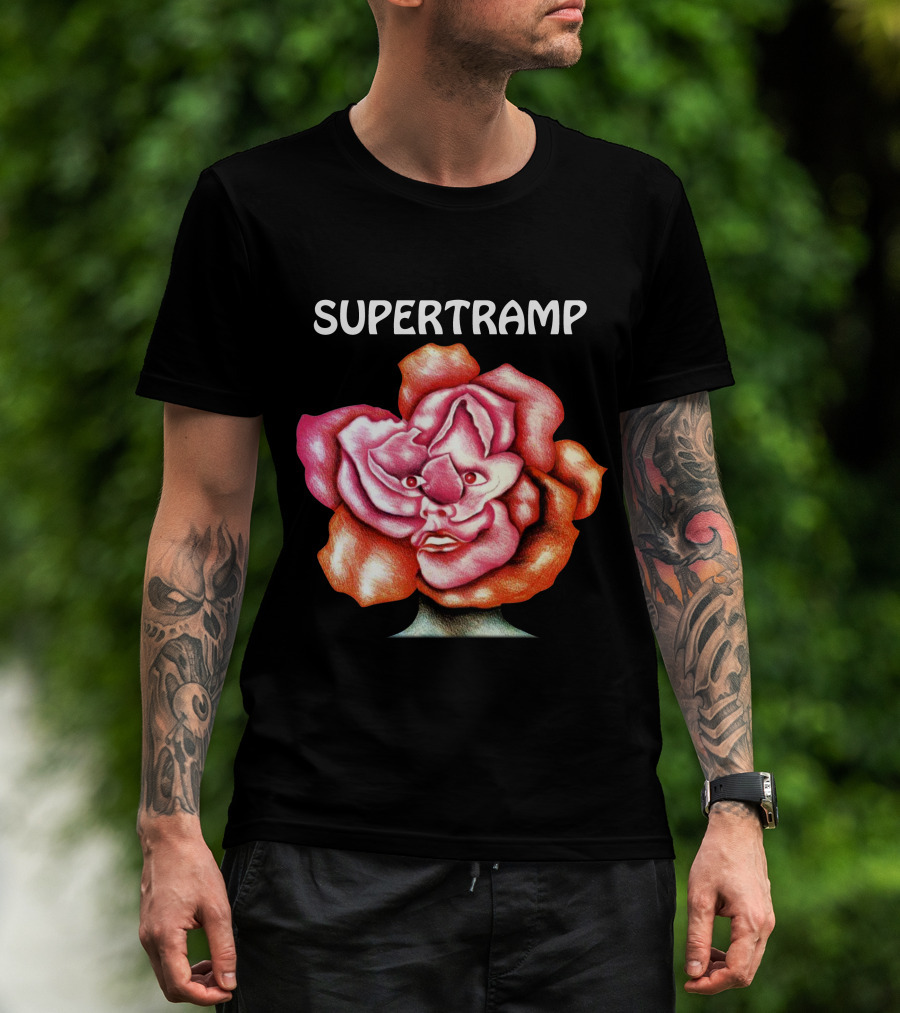 Supertramp Surreal Face Flower T-Shirt
