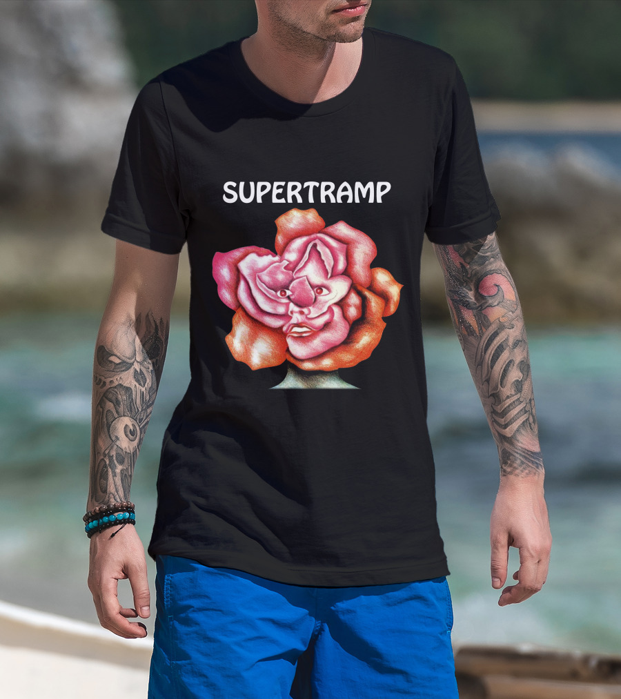 Supertramp Surreal Face Flower T-Shirt