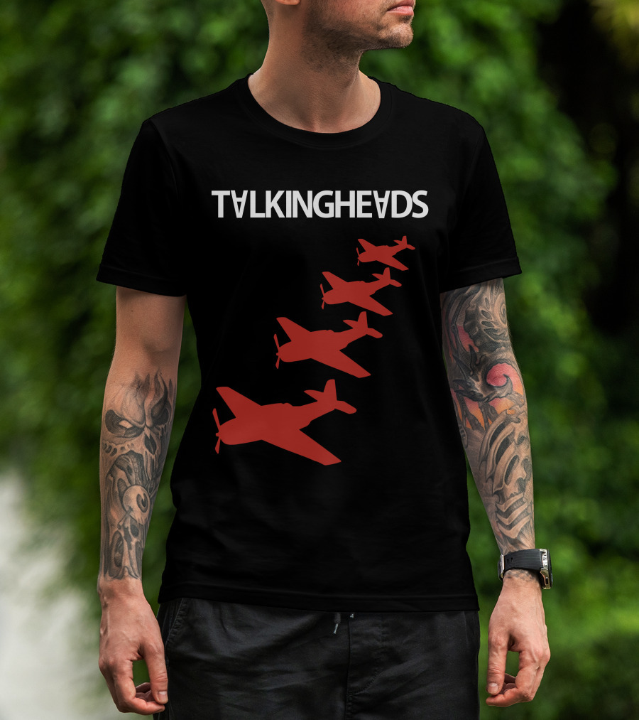 Talking Heads Red Airplanes Formation T-Shirt