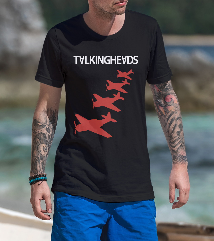 Talking Heads Red Airplanes Formation T-Shirt