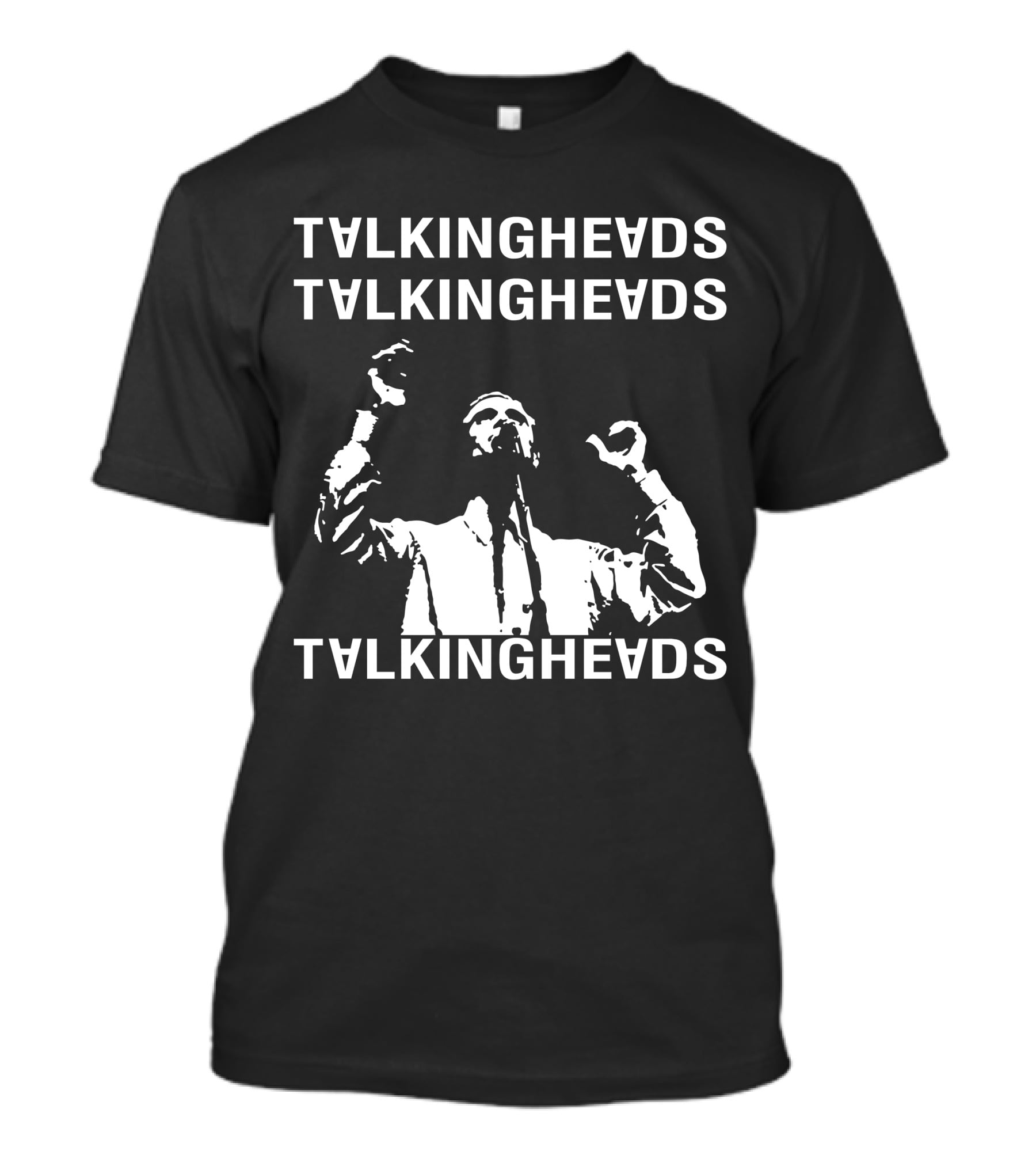 Talking Heads Band Logo With Musician Silhouette T-Shirt