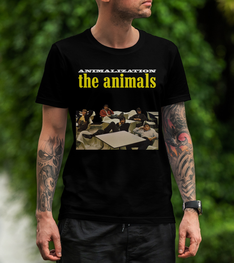 Animalization The Animals Relaxing Band Members Retro Style T-Shirt
