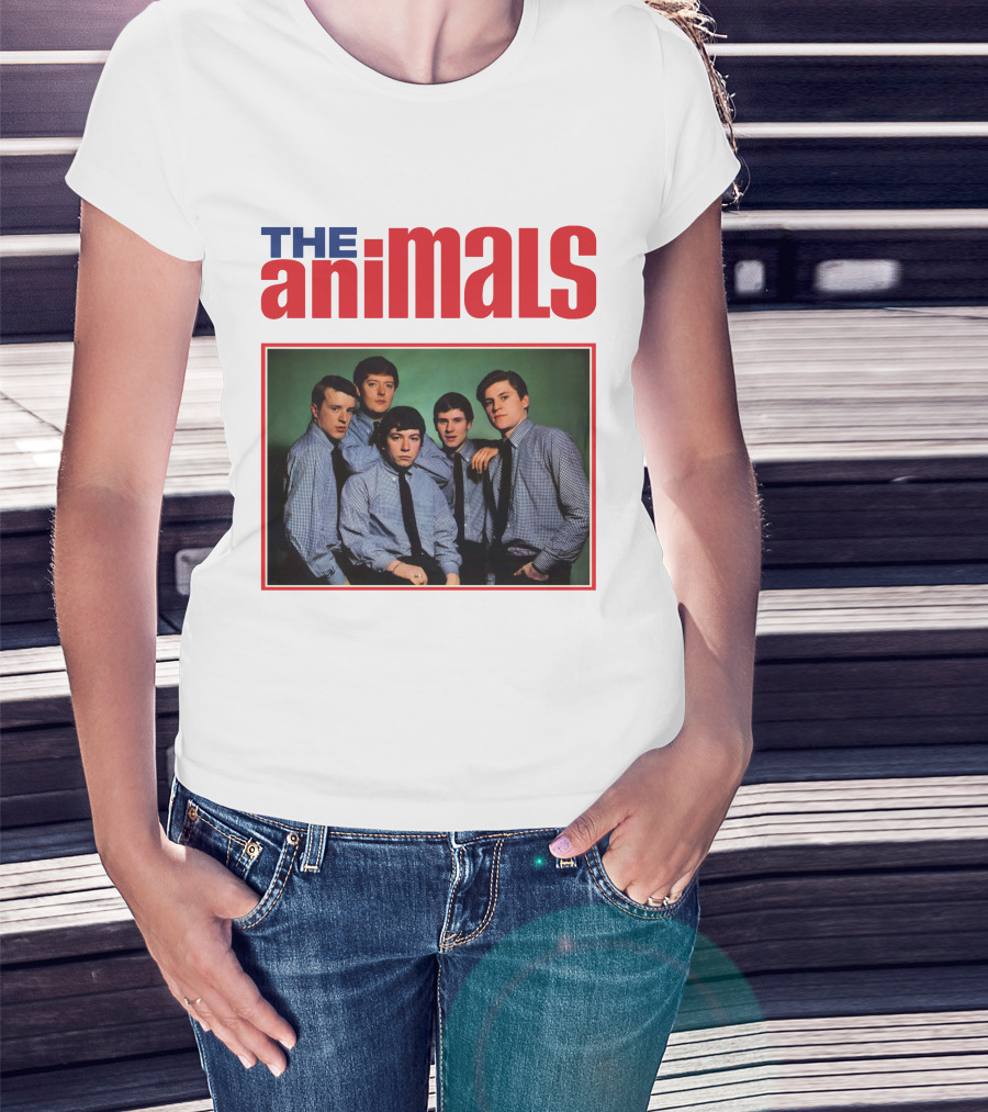 The Animals Band Portrait In Classic Style T-Shirt