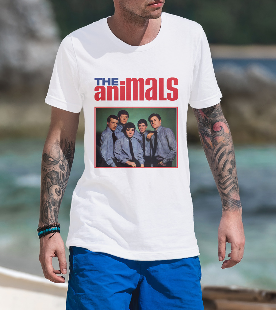 The Animals Band Portrait In Classic Style T-Shirt