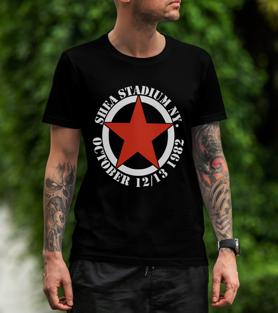 Shea Stadium Ny October 12 13 1982 Red Star T-Shirt