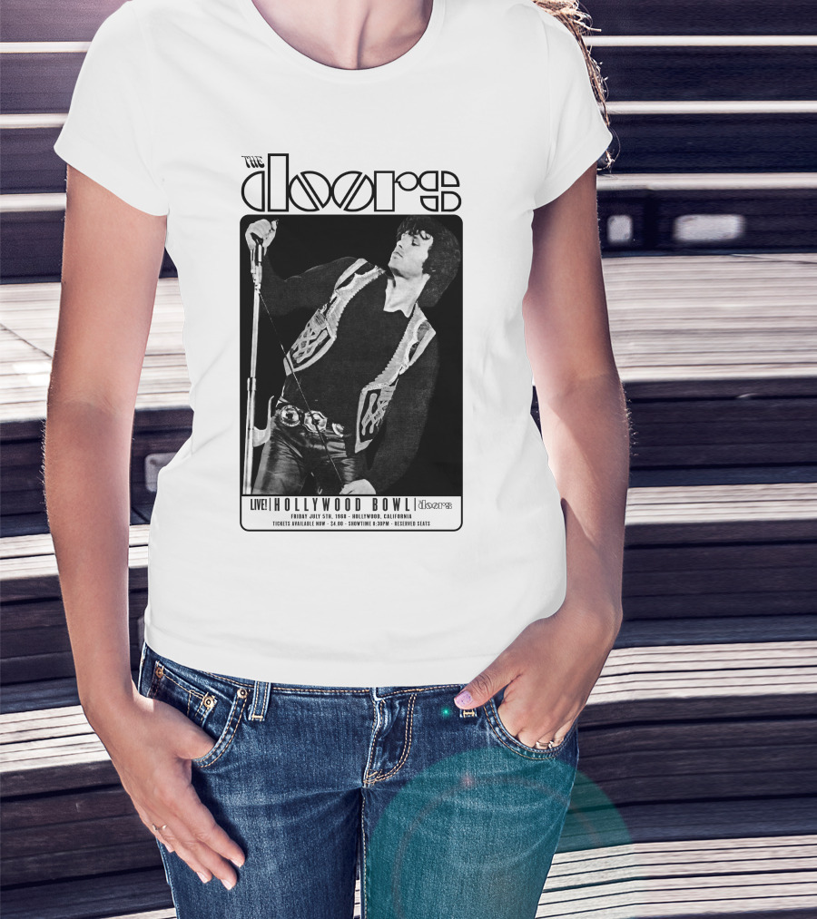 The Doors Live Hollywood Bowl July 5Th 1968 Tickets Available 14.00 Showtime 8:30Pm Reserved Seats T-Shirt