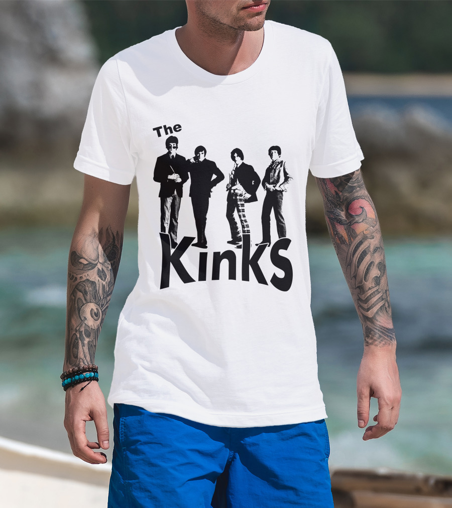 The Kinks Vintage Band Silhouette Classic Rock T-Shirt