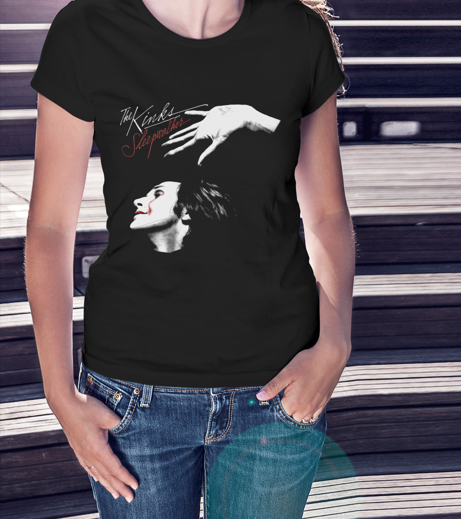 The Kinks Sleepwalker Face Profile With Hand Gesture T-Shirt