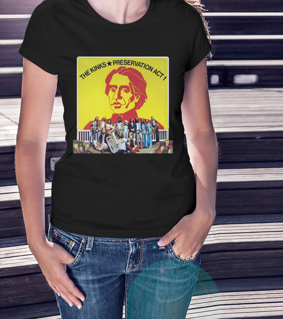 The Kinks Preservation Act 1 Album Cover Art With Band Members T-Shirt