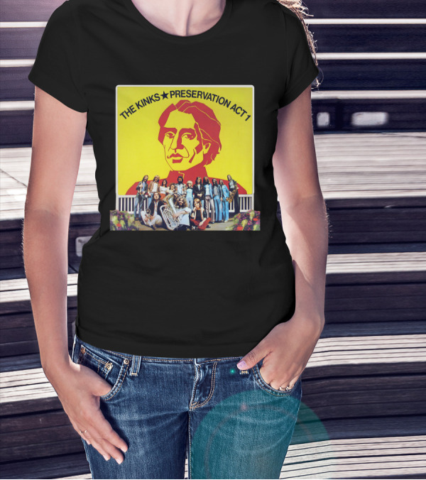 The Kinks Preservation Act 1 Album Cover Art With Band Members T-Shirt