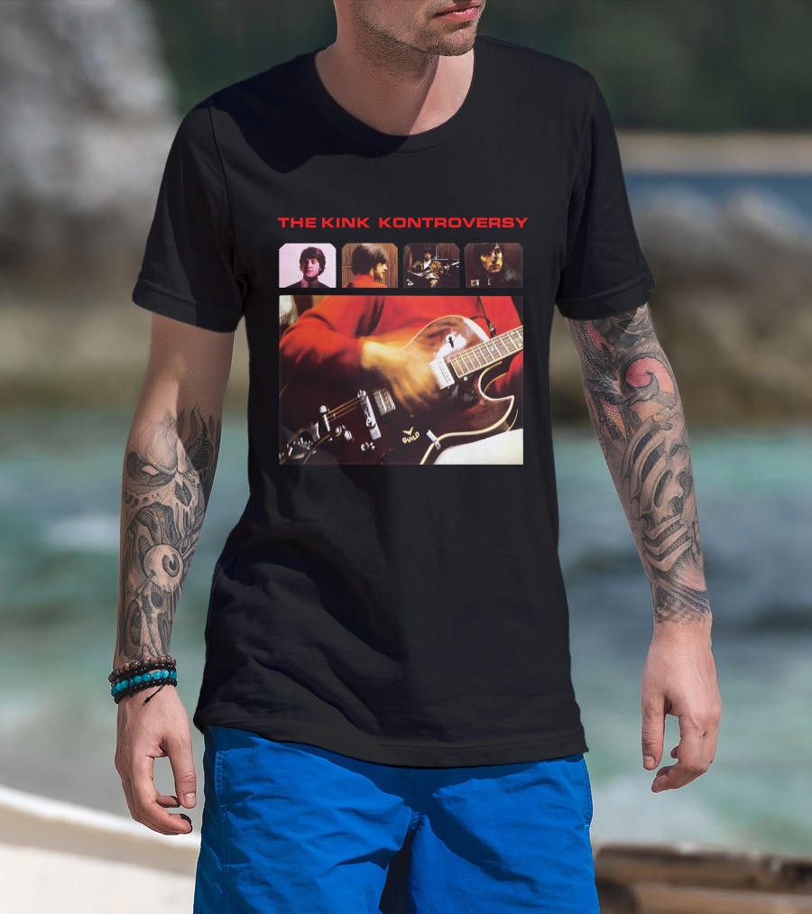 The Kinks The Kink Kontroversy Album Cover Guitar Montage T-Shirt
