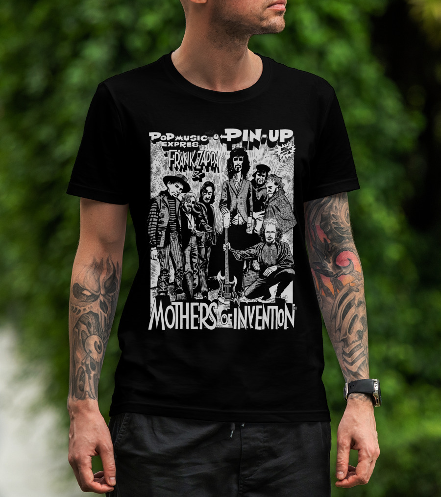 Pop Music Expres Pin-Up Frank Zappa Mothers Of Invention T-Shirt