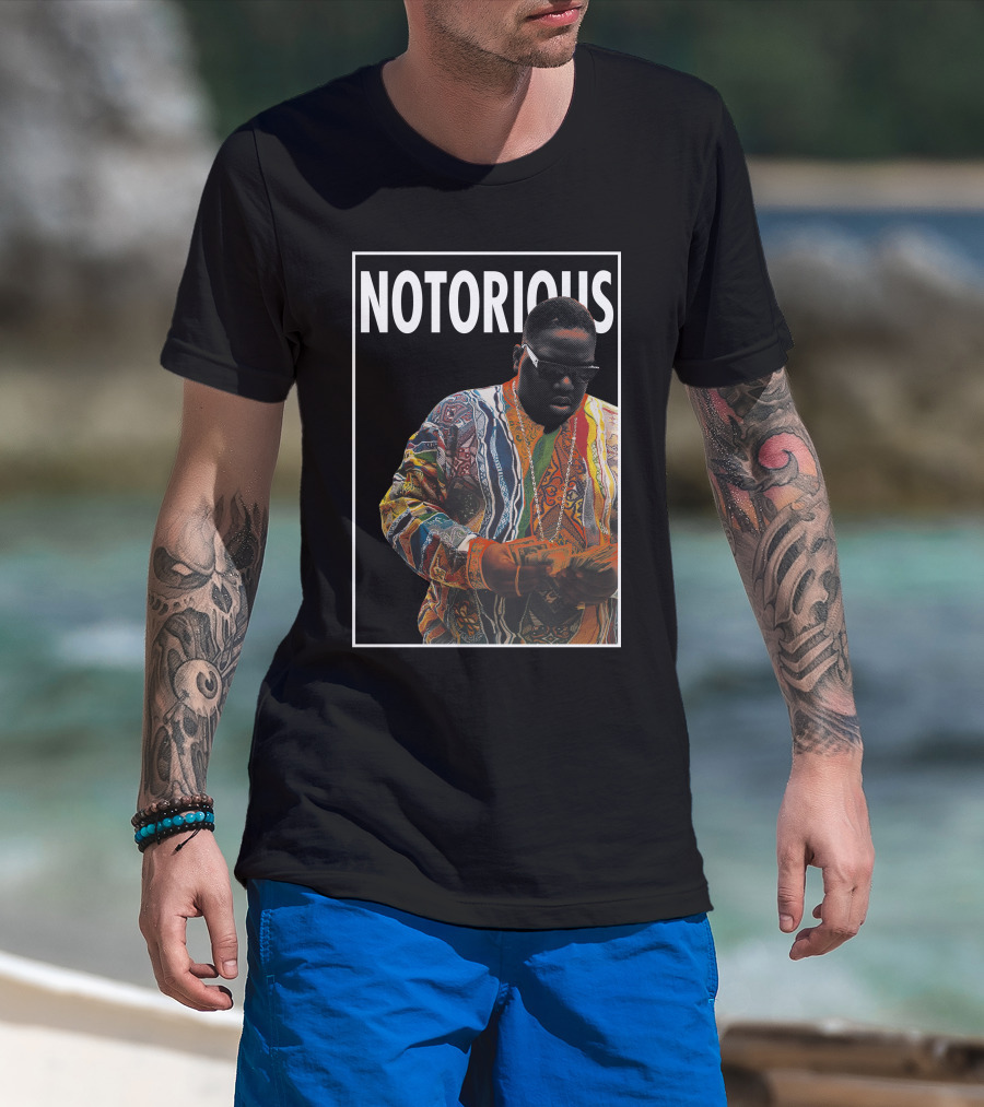 Notorious Coogi Sweater And Sunglasses Iconic Style T-Shirt