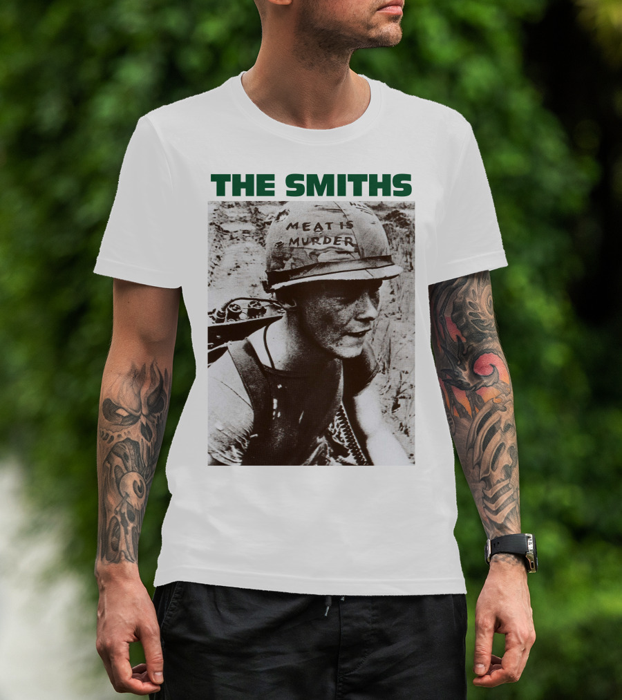 The Smiths Meat Is Murder Vintage Soldier Helmet T-Shirt