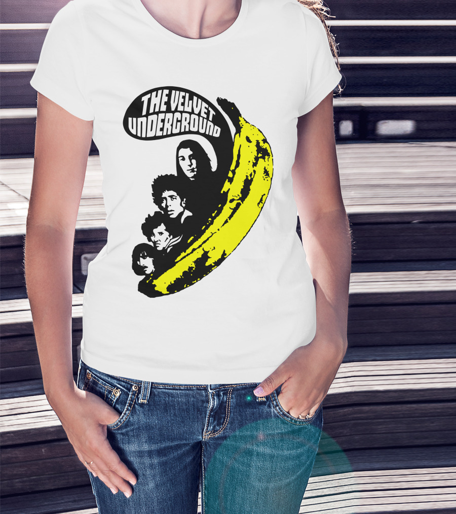 The Velvet Underground Iconic Banana Art Featuring Band Members T-Shirt