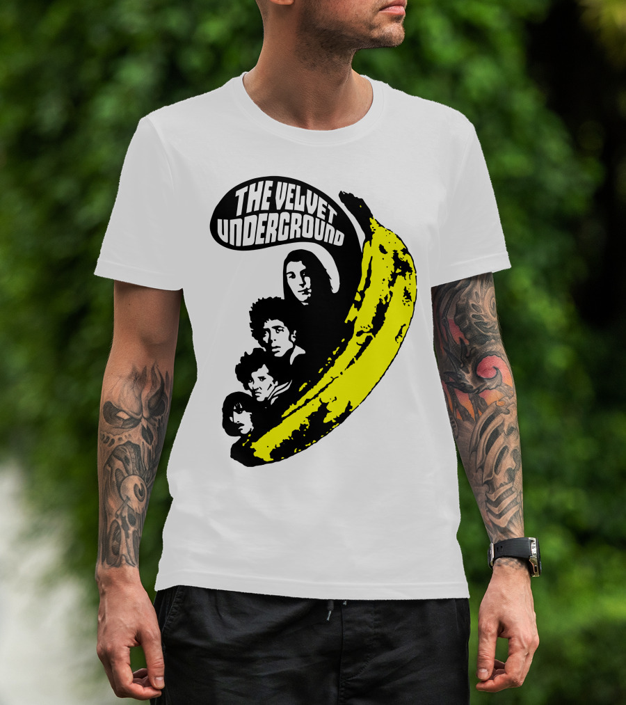 The Velvet Underground Iconic Banana Art Featuring Band Members T-Shirt