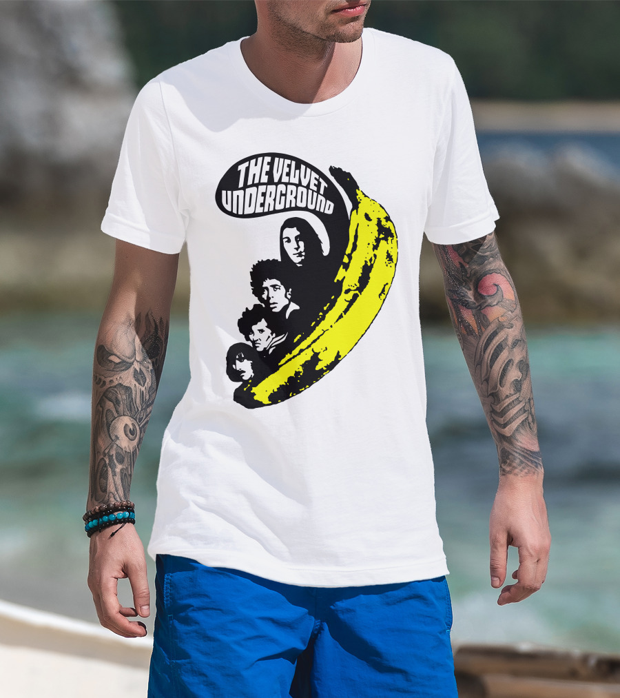 The Velvet Underground Iconic Banana Art Featuring Band Members T-Shirt
