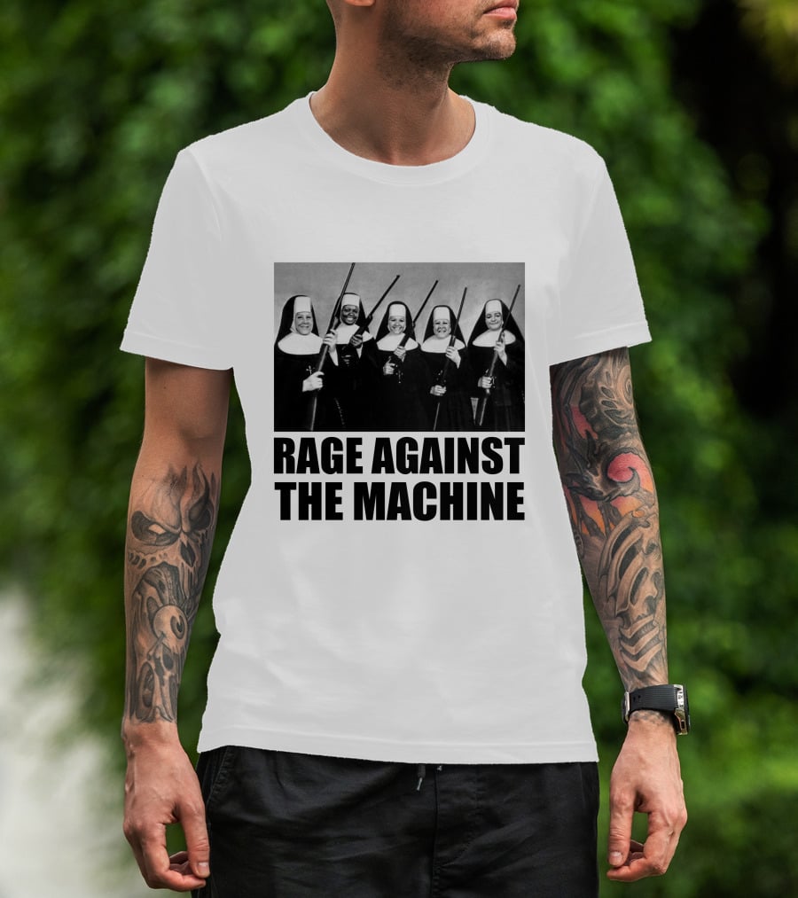 Rage Against The Machine Nuns With Guns Photomontage T-Shirt