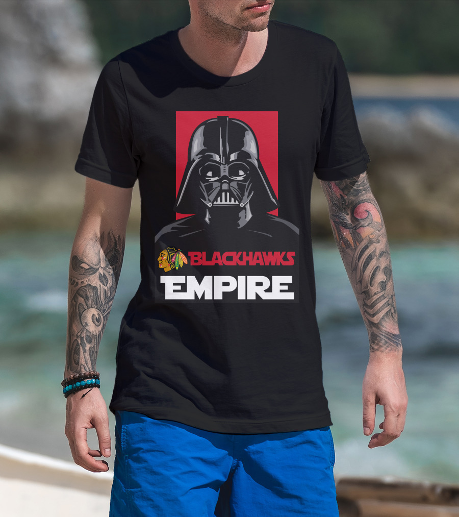 Blackhawks Empire Darth Vader Nhl T-Shirt