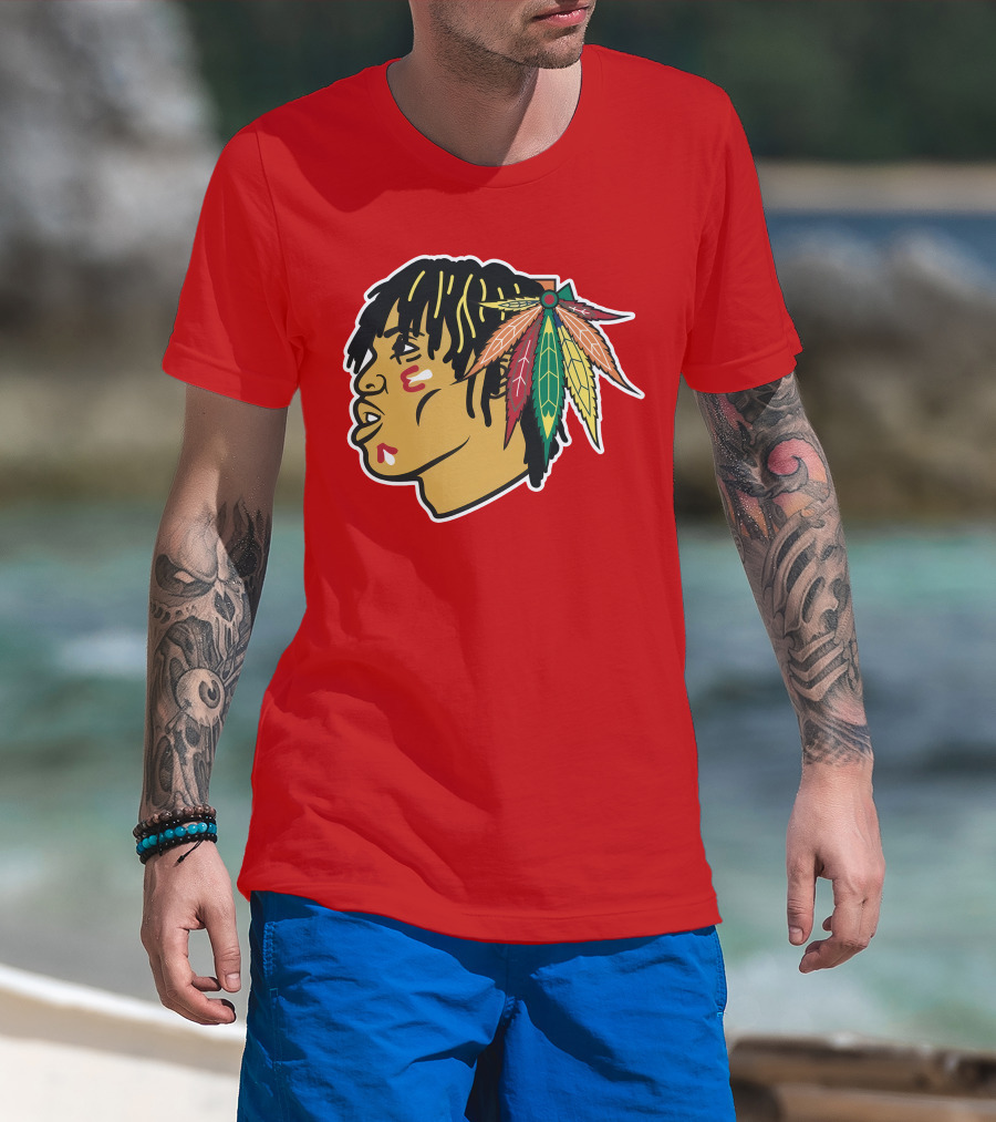 Chicago Blackhawks 21 Rap Logo Custom T-Shirt