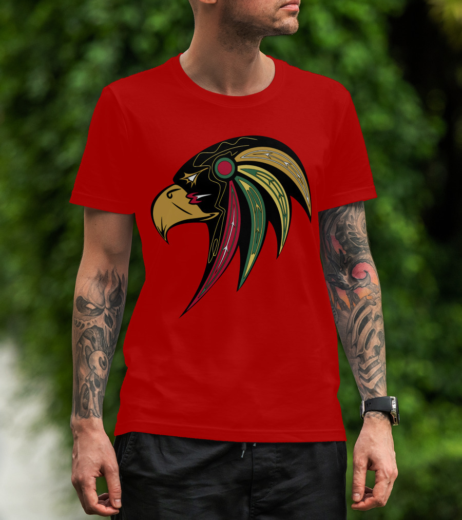 Chicago Blackhawks Stylized Hawk Head T-Shirt