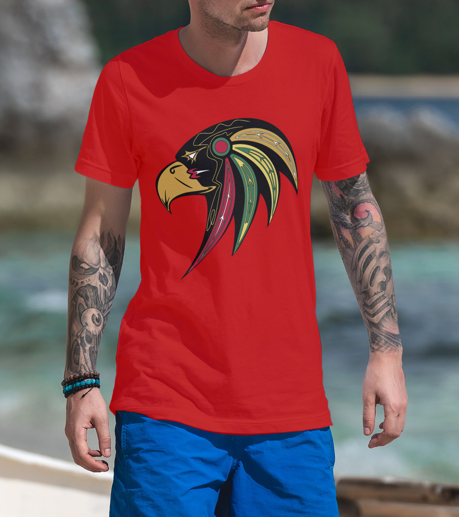 Chicago Blackhawks Stylized Hawk Head T-Shirt