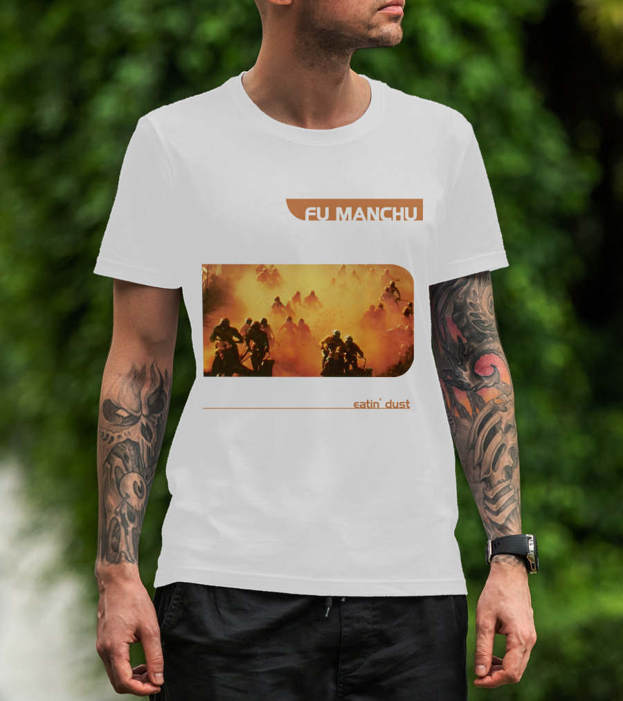 Fu Manchu Eatin' Dust Moto Riders In Desert Haze T-Shirt