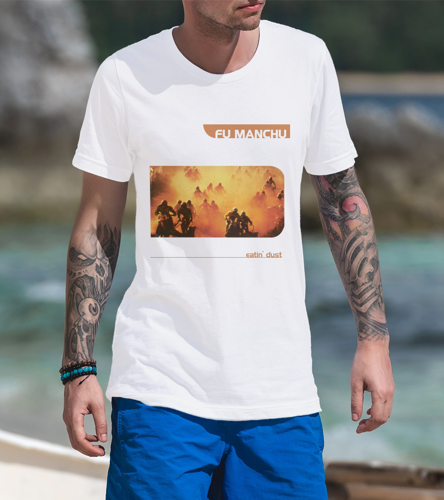 Fu Manchu Eatin' Dust Moto Riders In Desert Haze T-Shirt