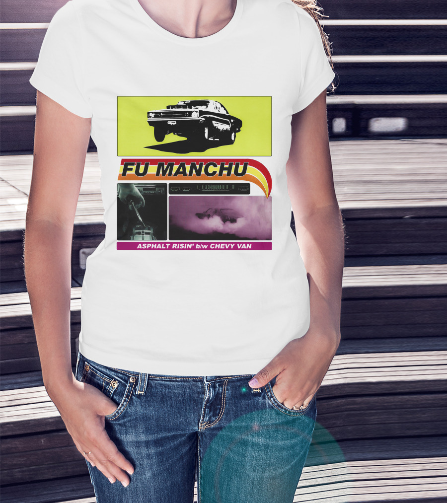 Fu Manchu Asphalt Risin' B/W Chevy Van T-Shirt
