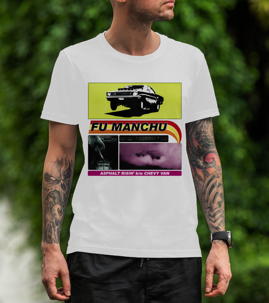 Fu Manchu Asphalt Risin' B/W Chevy Van T-Shirt