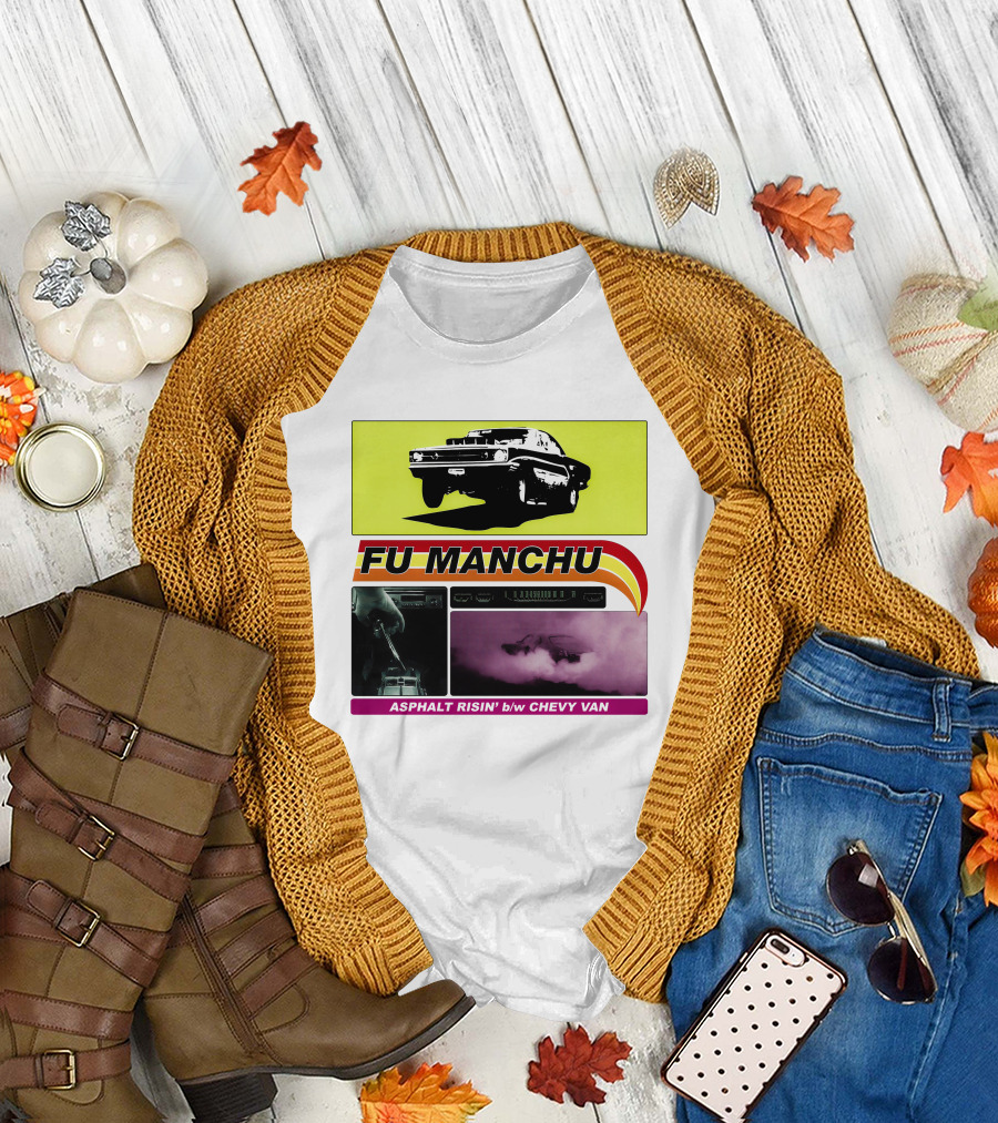 Fu Manchu Asphalt Risin' B/W Chevy Van T-Shirt