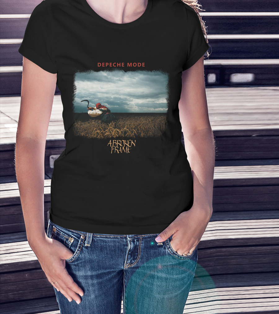 Depeche Mode A Broken Frame Wheat Field Scythe Album Cover T-Shirt