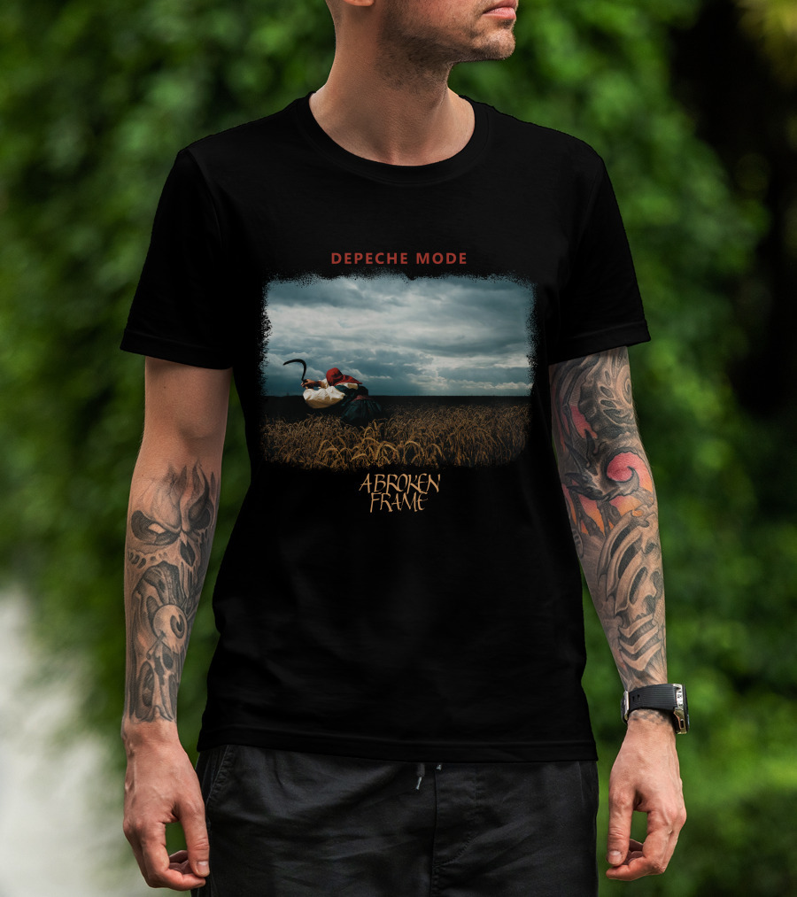 Depeche Mode A Broken Frame Wheat Field Scythe Album Cover T-Shirt