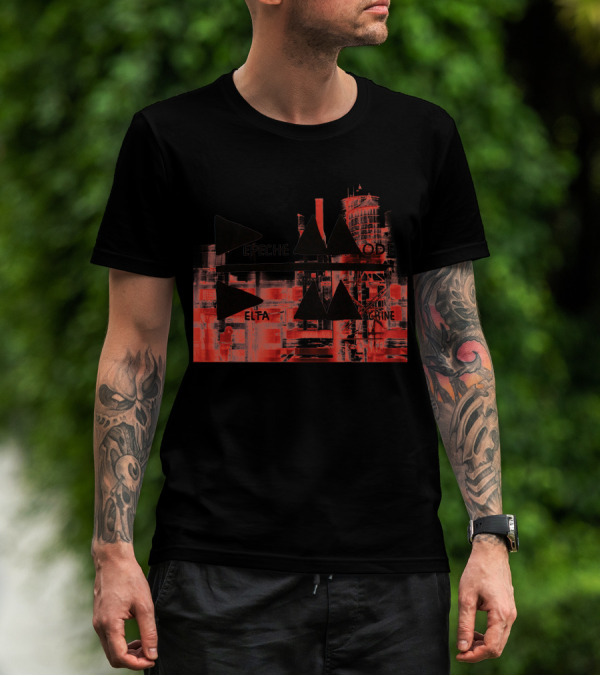 Depeche Mode Delta Machine Industrial Red Triangles T-Shirt