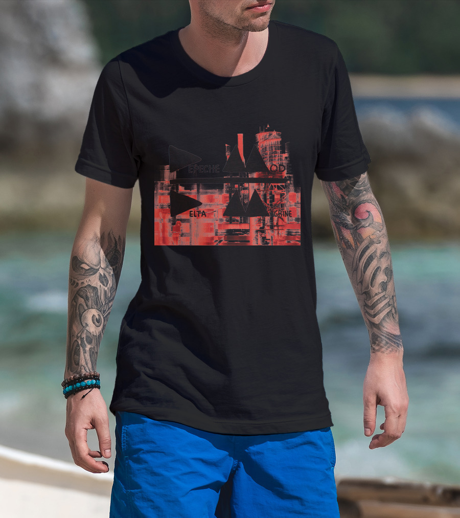 Depeche Mode Delta Machine Industrial Red Triangles T-Shirt