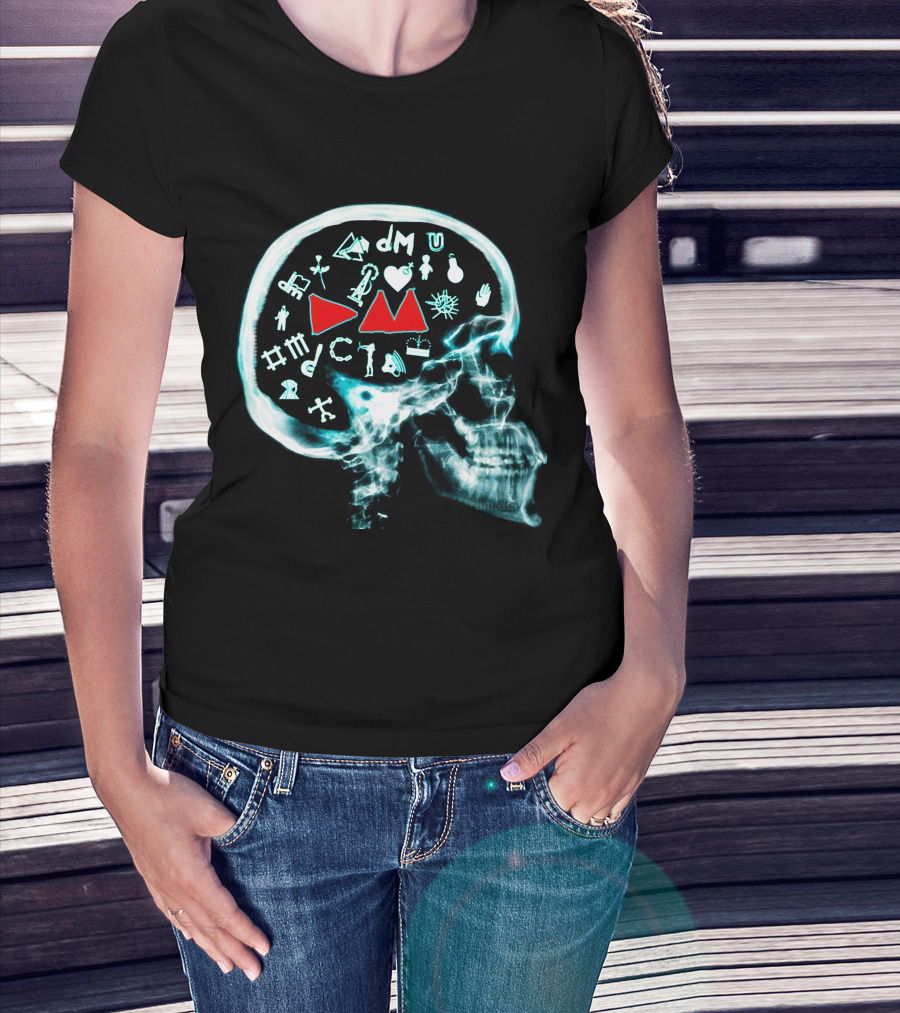 Depeche Mode Dm X-Ray Skull Symbols And Iconic Motif T-Shirt